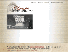 Tablet Screenshot of invisiblemonastery.com